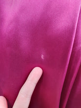 Load image into Gallery viewer, 1950s Magenta Pink Liquid Satin Dress With Pleats and Layered Collar

