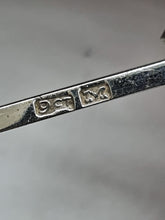 Load image into Gallery viewer, Edwardian 9ct White Gold Bar Brooch With Blue Stone
