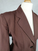 Load image into Gallery viewer, 1940s Chocolate Brown Lightweight Gabardine Suit
