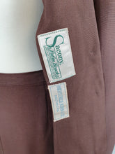 Load image into Gallery viewer, 1940s Chocolate Brown Lightweight Gabardine Suit
