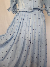 Load image into Gallery viewer, 1950s Sheer Pale Blue Spotty Print Cotton Dress
