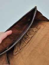 Load image into Gallery viewer, 1930s Brown Leather Small Fish Clutch Bag
