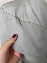 Load image into Gallery viewer, 1940s Pale Blue Silk Suit With Peplum Collar and Raglan Sleeve

