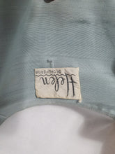 Load image into Gallery viewer, 1940s Pale Blue Silk Suit With Peplum Collar and Raglan Sleeve
