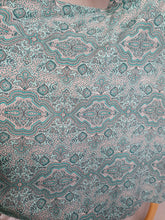 Load image into Gallery viewer, 1950s Blue, Black and White Paisley Print Full Circle Skirt
