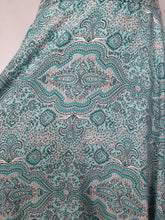 Load image into Gallery viewer, 1950s Blue, Black and White Paisley Print Full Circle Skirt
