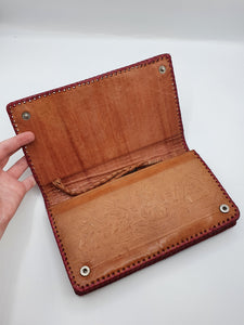 1930s Tan and Red Egyptian Tourist Clutch Bag
