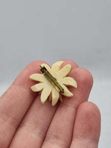 1940s Carved Edelweiss Brooch