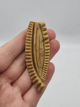Load image into Gallery viewer, 1930s Carved Galalith Stone/Beige Dress Clip
