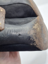 Load image into Gallery viewer, 1940s Black Suede Shoes With Punched Holes
