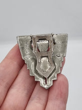 Load image into Gallery viewer, 1930s Art Deco Green Glass Dress Clip
