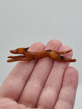 Load image into Gallery viewer, 1940s Carved Bakelite Greyhound Dog Brooch
