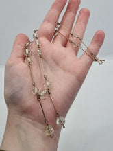 Load image into Gallery viewer, 1920s Clear Glass and Rolled Wire Necklace
