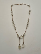 Load image into Gallery viewer, 1920s Clear Glass and Rolled Wire Necklace
