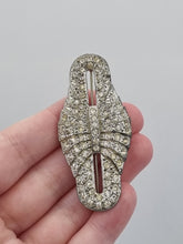 Load image into Gallery viewer, 1930s Art Deco Glass and Metal Brooch
