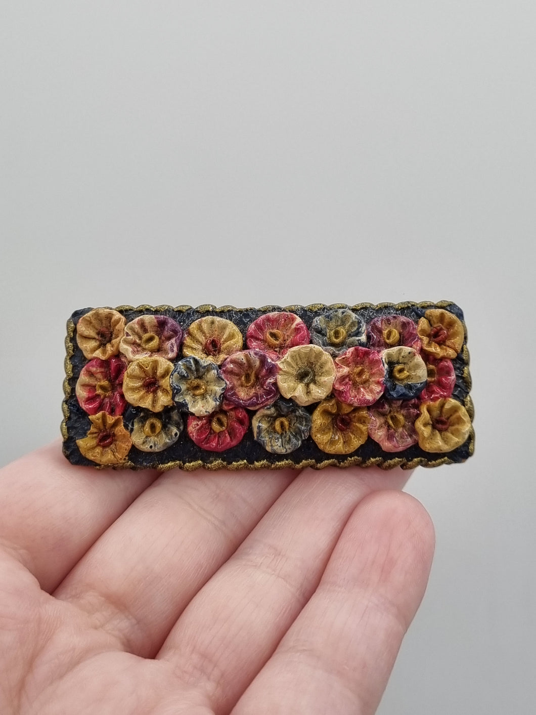 1940s Make Do and Mend Flower Brooch