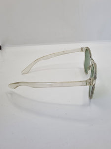 1940s Clear Sunglasses With a Green Hue and Green Lenses
