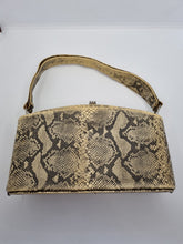 Load image into Gallery viewer, 1940s Mock Snakeskin Box Bag

