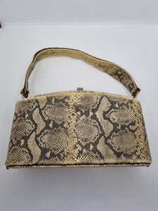 1940s Mock Snakeskin Box Bag