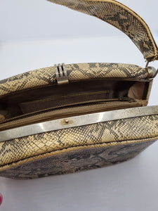 1940s Mock Snakeskin Box Bag