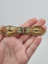 Load image into Gallery viewer, 1930s Deco Huge Enamel Filigree Buckle
