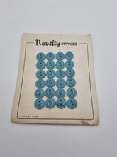Load image into Gallery viewer, 1940s Deadstock Small Pale Blue Carded Buttons
