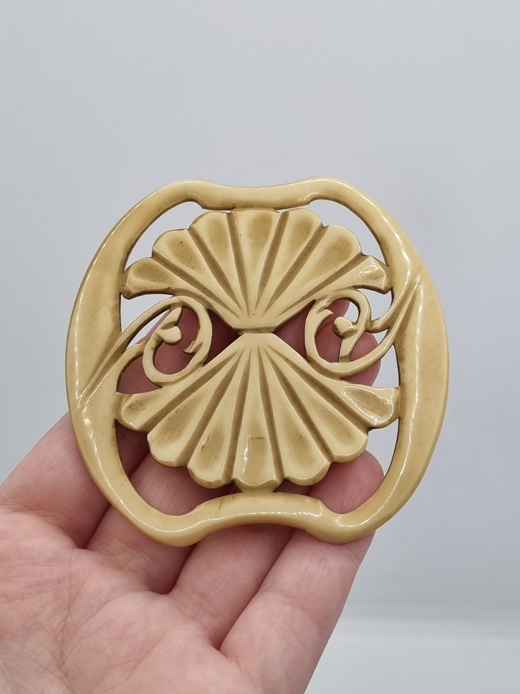 Edwardian Cream Celluloid Buckle