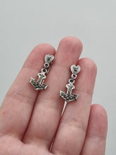 Load image into Gallery viewer, 1930s Tiny Marcasite Anchor Earrings

