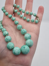 Load image into Gallery viewer, 1930s Deco Green Peking Glass Necklace
