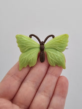 Load image into Gallery viewer, 1940s Apple Green Celluloid Butterfly Brooch
