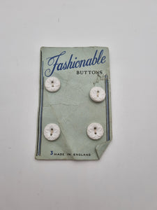 1930s White Carded Buttons