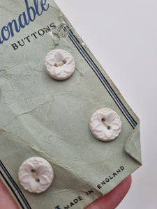 1930s White Carded Buttons