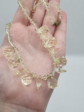 Load image into Gallery viewer, 1930s Zingy Pale Yellow Faceted Glass Necklace
