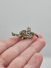 Load image into Gallery viewer, Edwardian Glass Crescent Moon Brooch
