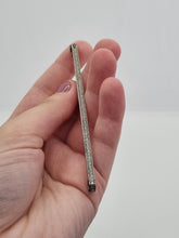 Load image into Gallery viewer, 1930s Art Deco Silver Tone Long Patterned Tie Pin
