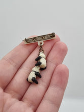 Load image into Gallery viewer, 1940s Rare Celluloid Dangly Panda Brooch
