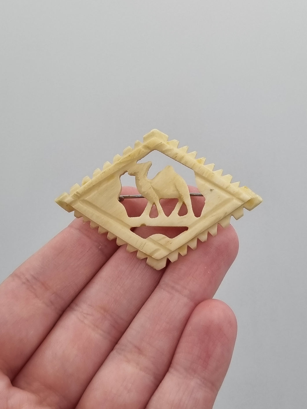 1940s Carved Egyptian Camel Brooch