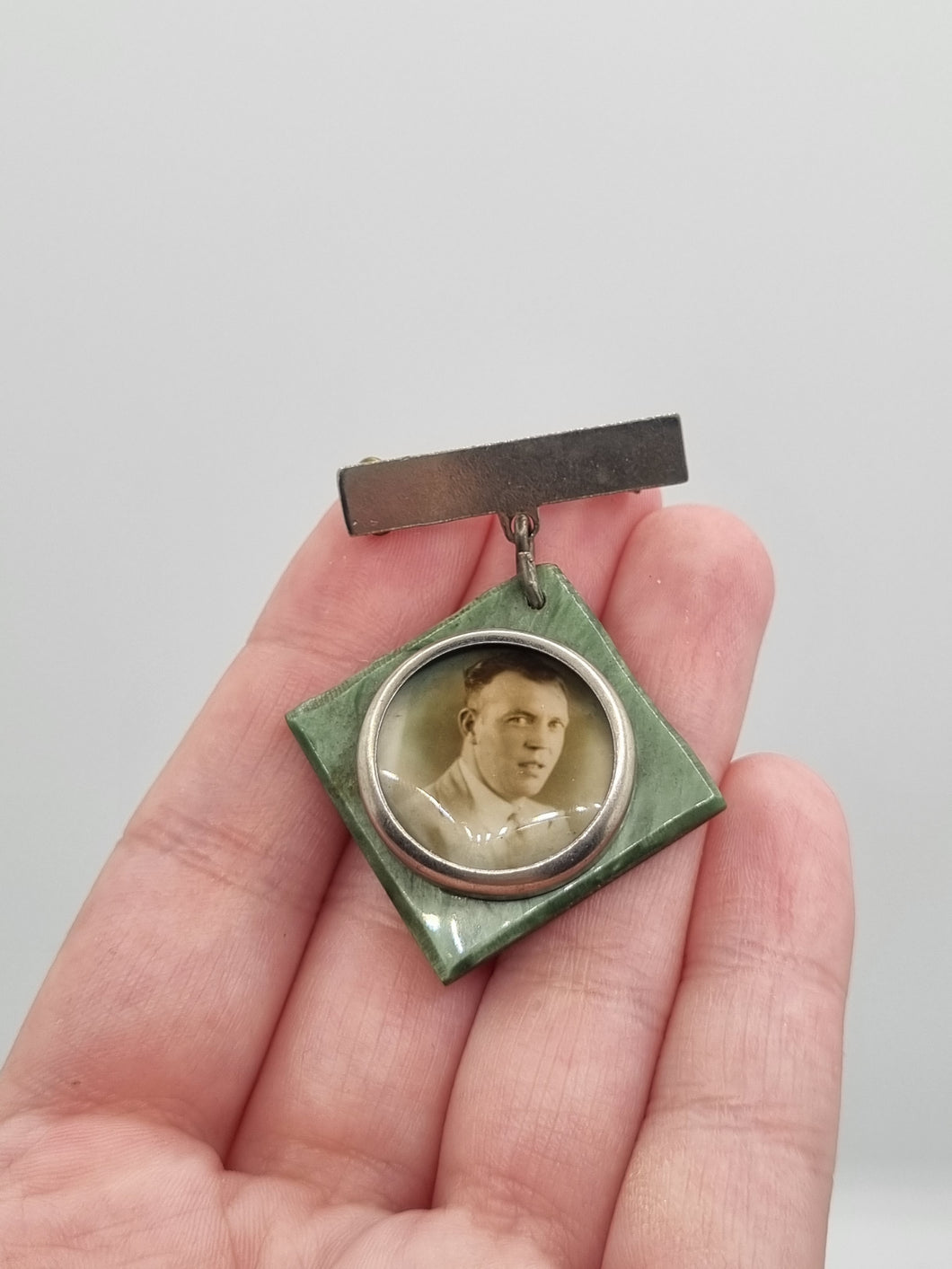 1940s World War Two Galalith Sweetheart Brooch