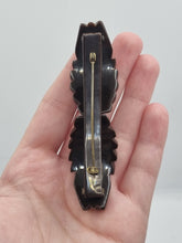 Load image into Gallery viewer, 1940s Huge Chunky Chocolate Brown Articulated Bakelite Brooch
