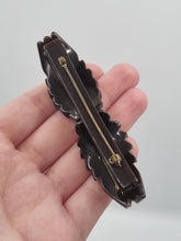 Load image into Gallery viewer, 1940s Huge Chunky Chocolate Brown Articulated Bakelite Brooch

