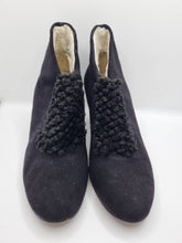 Load image into Gallery viewer, 1940s Black Suede and Astrakhan Boots
