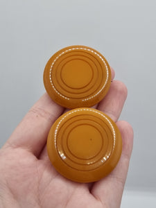 1940s Dark Marmalade Matching Bakelite Brooch Set