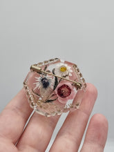 Load image into Gallery viewer, 1940s Rare Chunky Bright Daisy Reverse Carved Lucite Brooch
