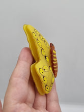 Load image into Gallery viewer, 1940s Unsigned Coro Nylon Yellow and Orange Huge Butterfly Brooch
