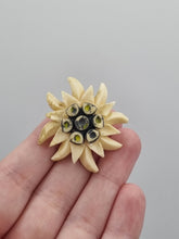 Load image into Gallery viewer, 1940s Carved Edelweiss Tourist Brooch
