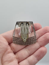 Load image into Gallery viewer, 1930s Clear Glass and Silvered Dress Clip
