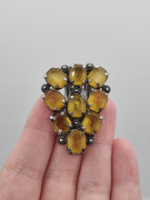 Load image into Gallery viewer, 1930s Art Deco Czech Glass and Chrome Dress Clip
