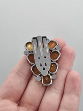 Load image into Gallery viewer, 1930s Art Deco Czech Glass and Chrome Dress Clip
