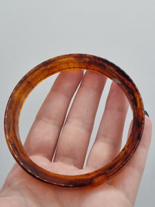 1940s Inky Root Beer Flat Cut Bakelite Bangle