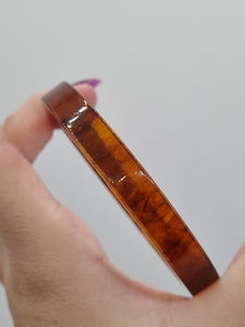 1940s Inky Root Beer Flat Cut Bakelite Bangle